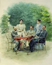 Un juego de cartas de Tarrock con Johann Strauss en Bad Ischl, 1898